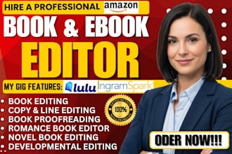amazon kdp book editing and proofreading romance memoir novel copy editing