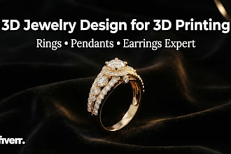 sculpt 3d jewelry design for rings pendants earrings bracelets and printing