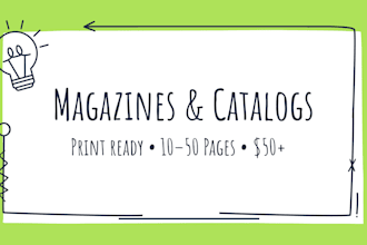design a complete magazine or catalog in canva