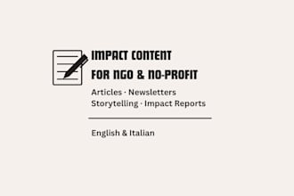 write impact content and storytelling for ngos and social projects