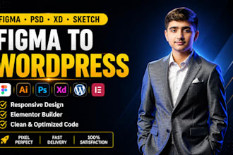 convert figma to wordpress or elementor website