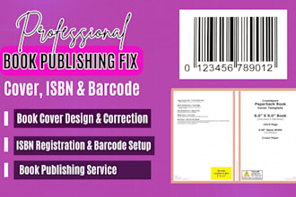 assign isbn barcode and fix KDP rejected cover errors for amazon KDP