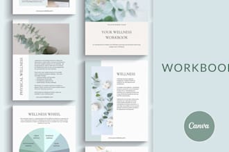 design a stunning canva ebook workbook, lead magnet for fitness wellness coaches
