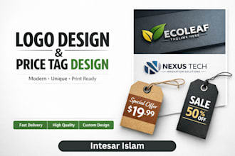 do price tag and logo design for you