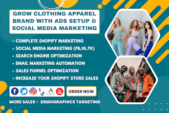 manage streetwear, activewear clothing brand social media to increase sales fast