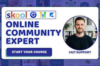 setup skool circle so community ghl kajabi online course skool circle community