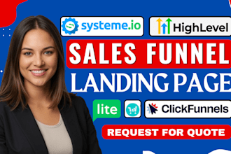 ghl funnel builder, clickfunnels landing page, systeme io, go high level expert