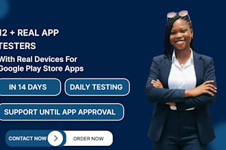 provide 12 testers closed testing google play testing  mobile app testing