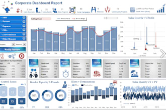 create a professional bi dashboard for business insights