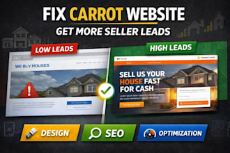 design, customize or fix your investor carrot real estate website