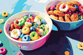 design food pop art of your food pop art