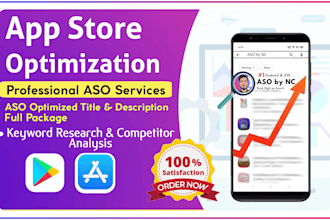write aso optimized app description for play store or app store