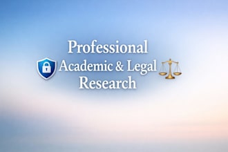 conduct professional academic and legal research with apa citations