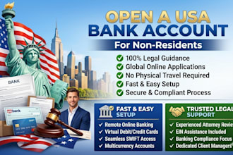 help you open a USA bank account legally as a non resident