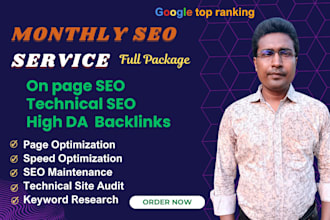 do you get monthly basis full seo service for your site