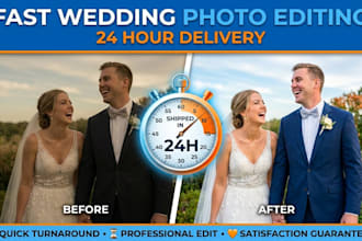 cull and edit wedding photos fast with 24 hour delivery in lightroom