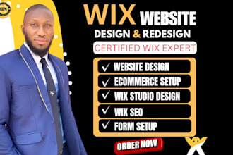 create wix website design or redesign wix website or wix business website
