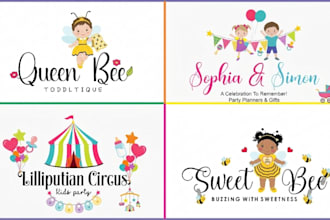 design preschool,mother care,childcare ,daycare , care logo