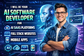 be ai software developer for ai saas, full stack ai website or mobile apps