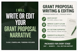 write or edit your grant proposal narrative