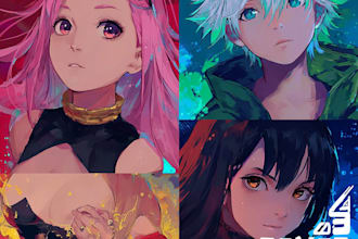 draw anime character illustration
