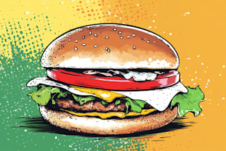 food pop art of your food pop art