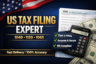 do accurate US tax preparation and efiling for 1040, 1120, 1065