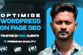 optimise wordpress on page seo for blogs, product pages and landing pages