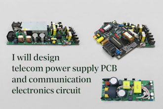 design telecom power supply pcb and communication electronics circuit