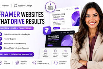 design framer landing page, framer website or convert figma to framer