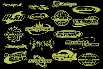 design modern y2k streetwear logo t shirt