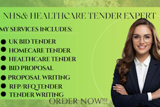 do nhs bid tender writing, healthcare,homecare and social care cqc UK bid tender