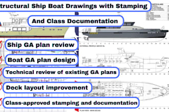 create structural ship boat drawings with stamping and class documentation