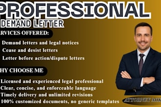 draft demand letter, legal notice, cease and desist letter