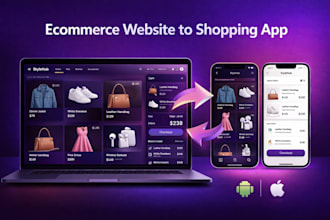 convert your ecommerce website into shopping app