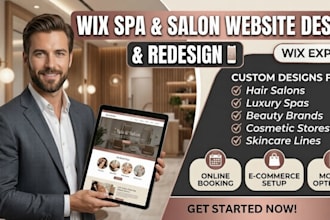 design and redesign wix spa website hair salon beauty website cosmetic website