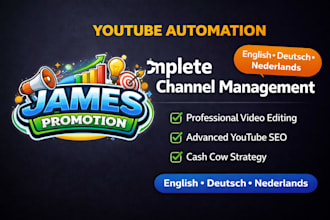 do youtube automation and professional video editing with SEO