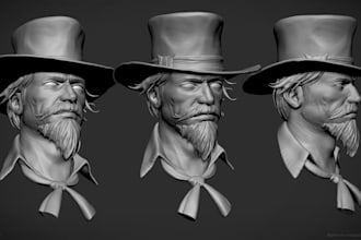 realistic 3d head model 3d face sculpt 3d bust model 3d printing stl files
