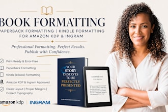 book formatting paperback formatting kindle formatting for amazon kdp and ingram