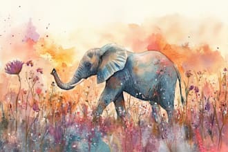 do a watercolor illustration