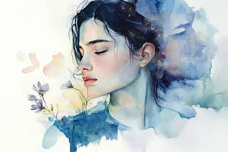 design a watercolor illustration