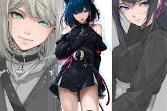 draw anime character illustration