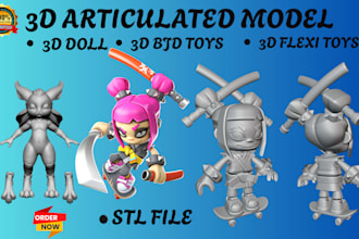 sculpt 3d toys, articulated model, action figure, 3d bjd, 3d doll, 3d printing