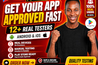 provide 20 testers closed testing 12 app tester testing 12 testers