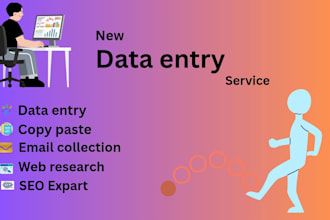 do fast and accurate data entry, copy paste,web research, and typing work