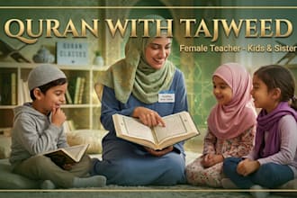 teach quran with proper tajweed online for kids and sisters
