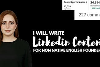 write engaging linkedin content for non native english founders