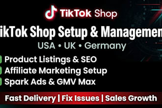 set up and manage tiktok shop USA listings and tik tok shop for sales growth