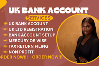 open uk bank account, wise, mercury, personal account for your business