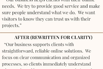 rewrite your website copy